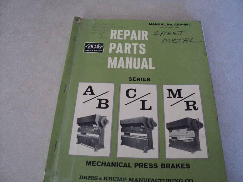 lot 41 image: Machine Tool Manual  Dreis & Krump...