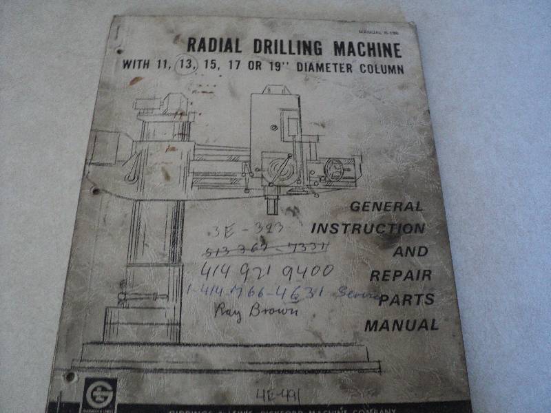 lot 43 image: Machine Tool Manual  Giddings & Le...