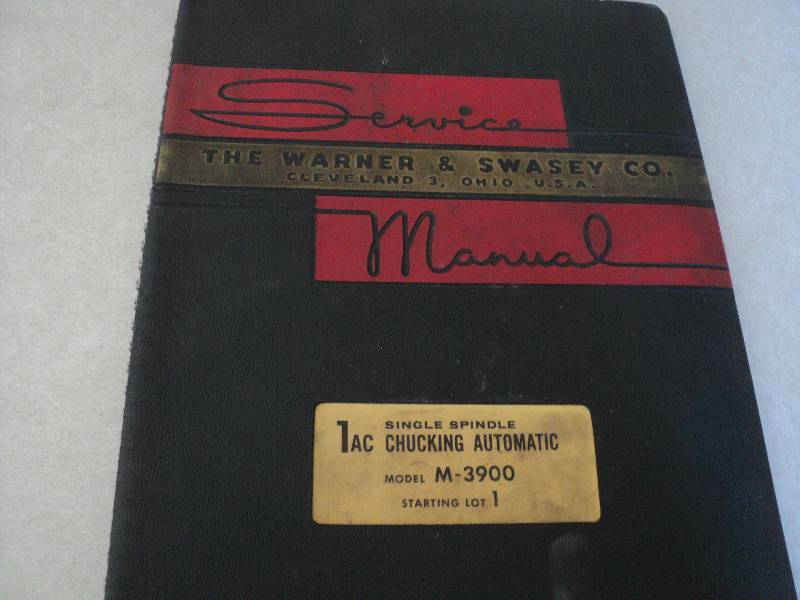 lot 45 image: Machine Tool Manual  Warner & Swas...