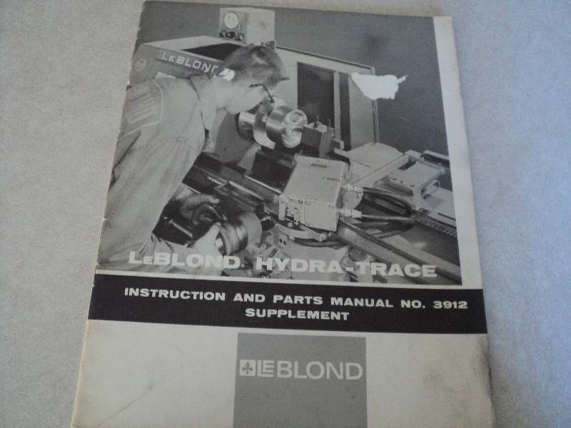 lot 53 image: Machine Tool Manual  LeBlond Hydra...