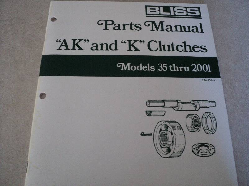 lot 57 image: Machine Tool Manual  Bliss AK ...