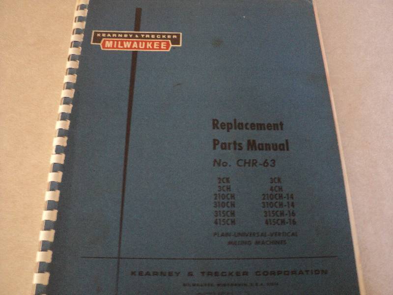 lot 59 image: Machine Tool Manual  Kearney & Tre...