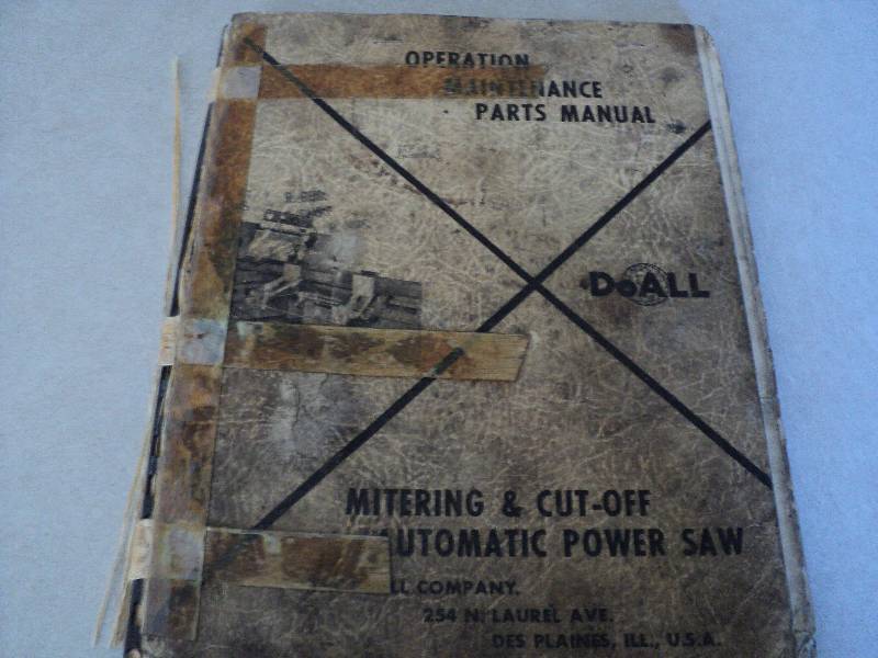 lot 63 image: Machine Tool Manual  DoAll C-170 M...