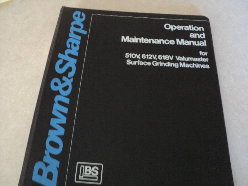 lot 65 image: Machine Tool Manual  Brown & Sharp...