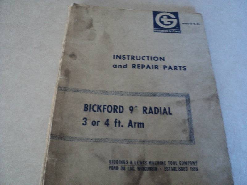 lot 69 image: Machine Tool Manual  Giddings & Le...