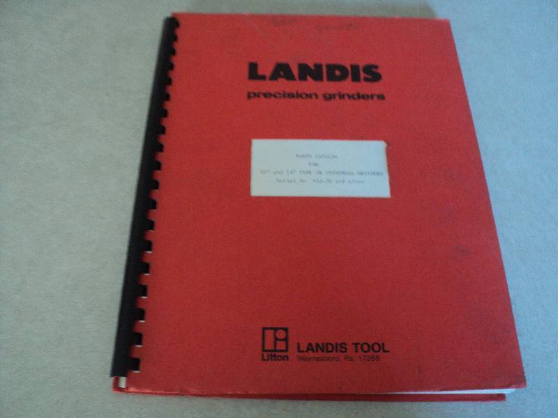lot 71 image: Machine Tool Manual  Landis 10 &...