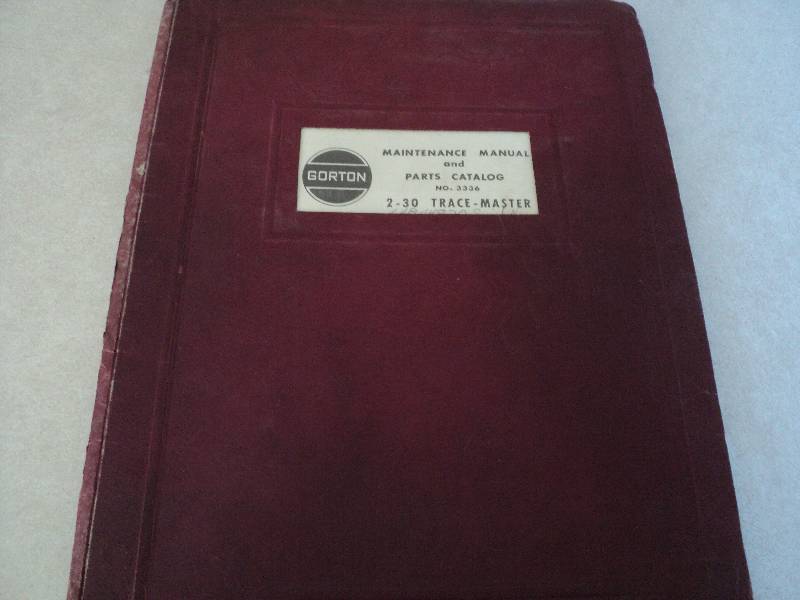 lot 73 image: Machine Tool Manual  Gorton 2-30 T...