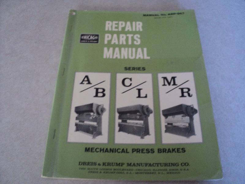 lot 75 image: Machine Tool Manual  Dreis & Krump...