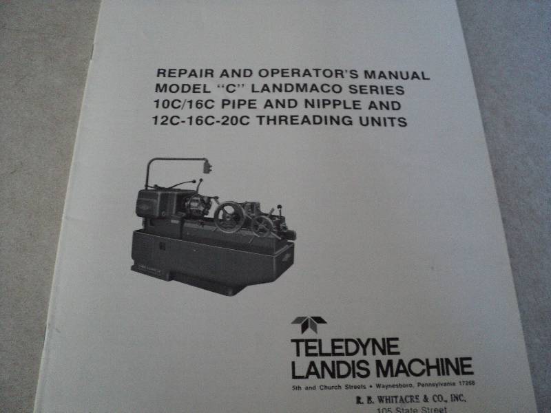 lot 82 image: Machine Tool Manual  Landis C ...