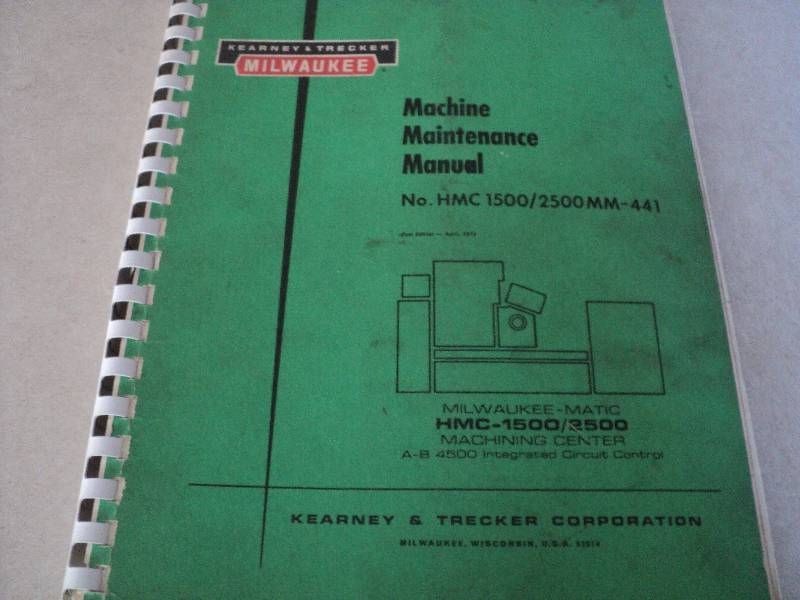 lot 83 image: Machine Tool Manual  Kearney & Tre...