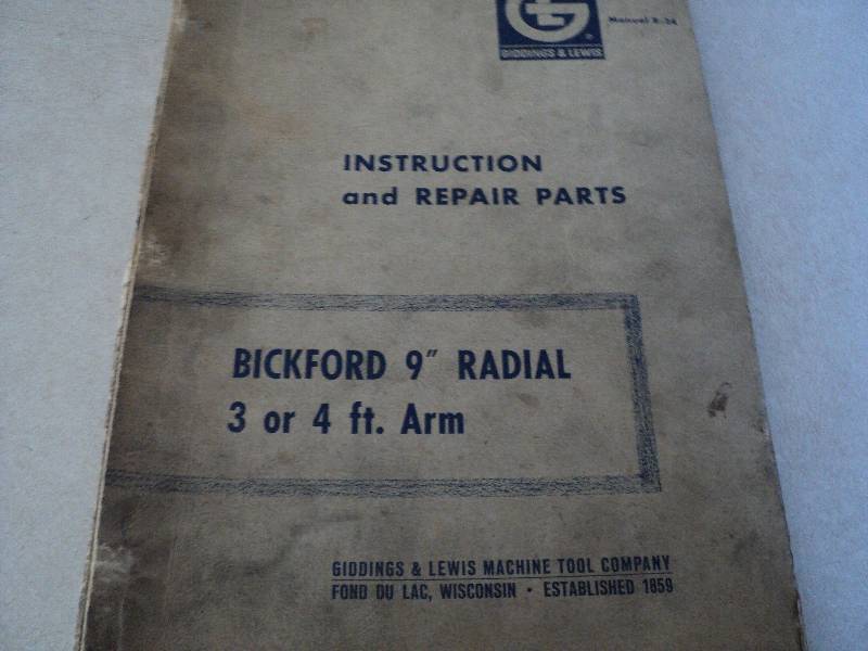 lot 84 image: Machine Tool Manual  Giddings & Le...