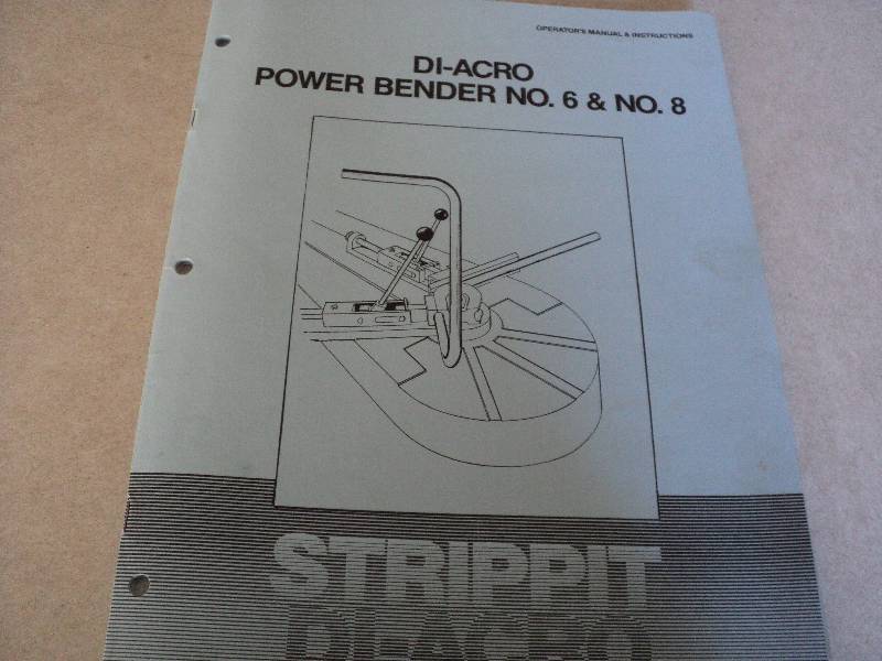 lot 86 image: Machine Tool Manual  Di-Acro No. 6...