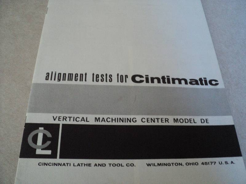 lot 113 image: Machine Tool Manual  Cincinnati La...