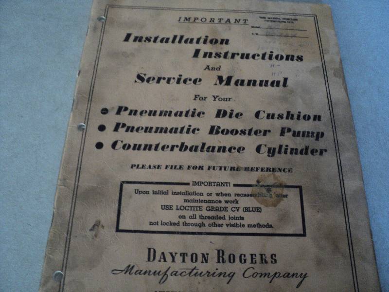 lot 130 image: Machine Tool Manual  Dayton Rogers...
