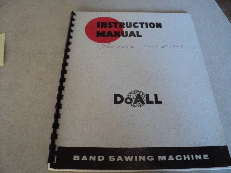 lot 132 image: Machine Tool Manual  DoAll Contour...