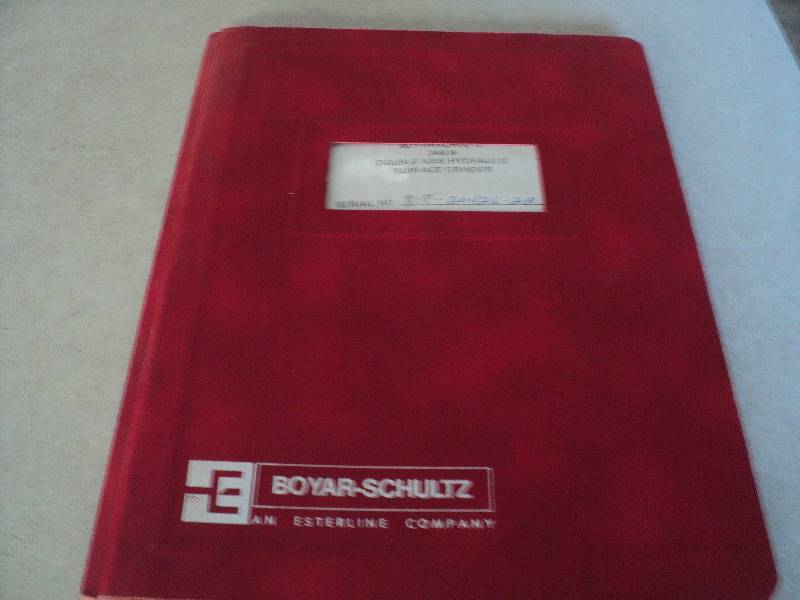 lot 138 image: Machine Tool Manual  Boyar-Schultz...
