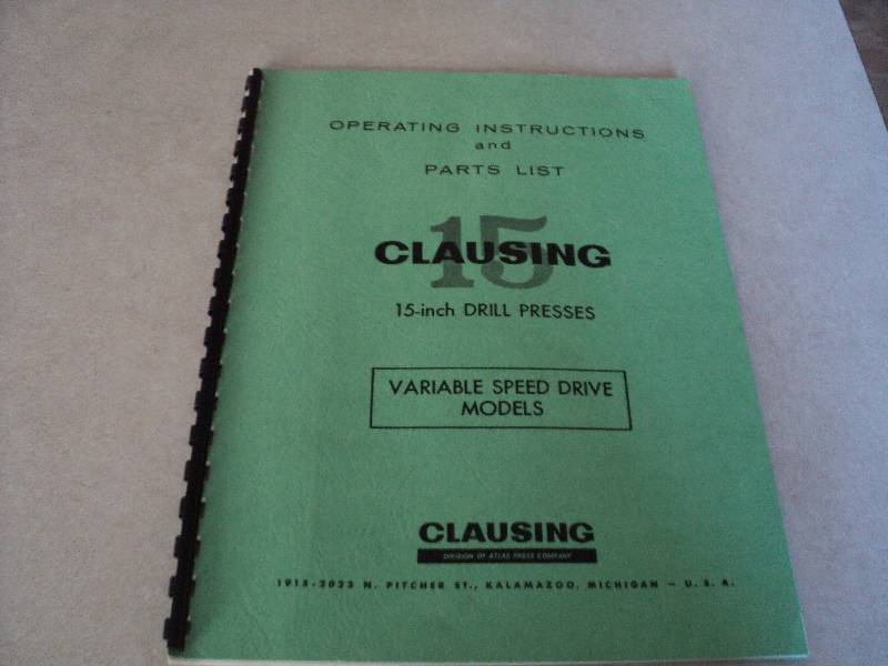 lot 146 image: Machine Tool Manual  Clausing 15...