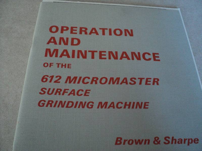 lot 147 image: Machine Tool Manual  Brown & Sharp...