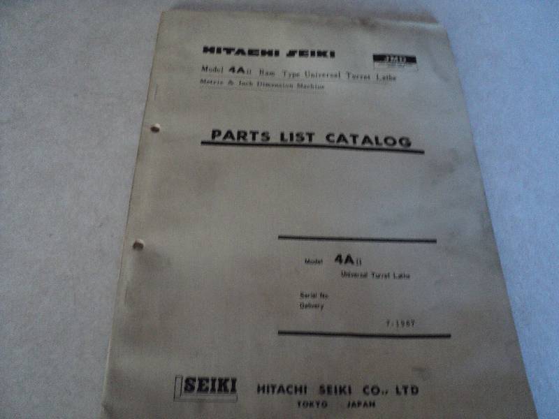 lot 161 image: Machine Tool Manual  Hitachi Seike...