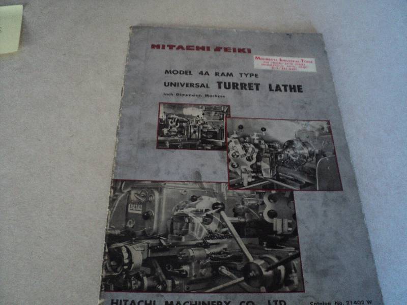 lot 165 image: Machine Tool Manual  Hitachi Seike...