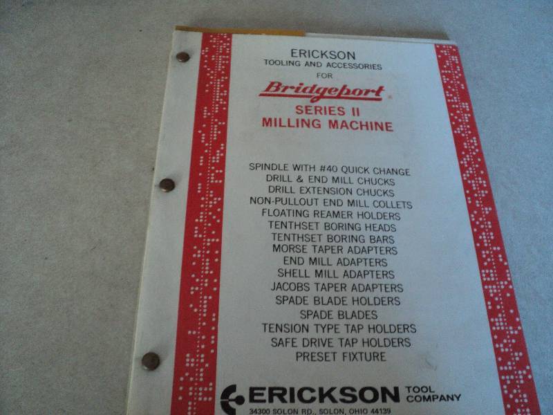 lot 171 image: Machine Tool Manual  Bridgeport II...