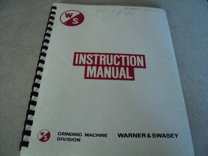 lot 173 image: Machine Tool Manual  Warner & Swas...
