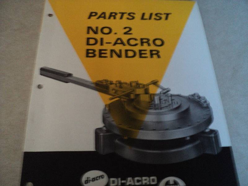lot 181 image: Machine Tool Manual  Di-Acro No. 2...