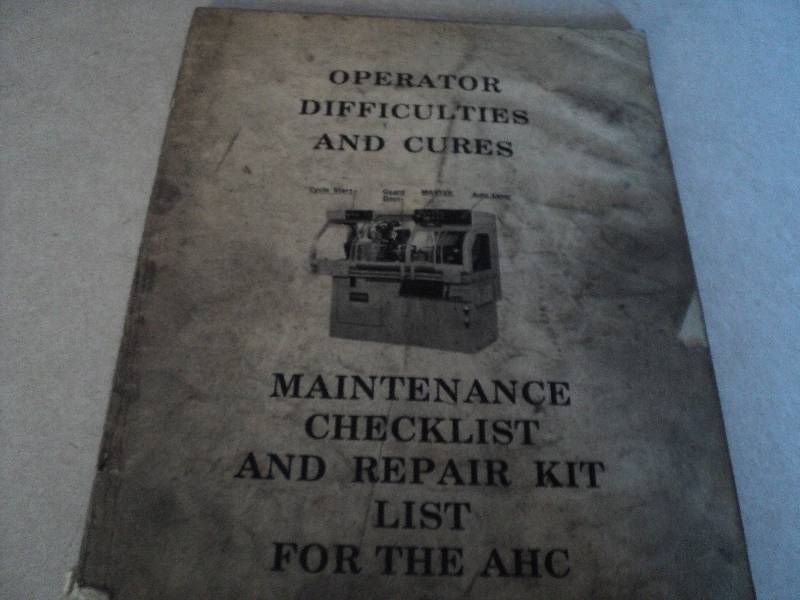 lot 183 image: Machine Tool Manual  Hardinge AHC ...