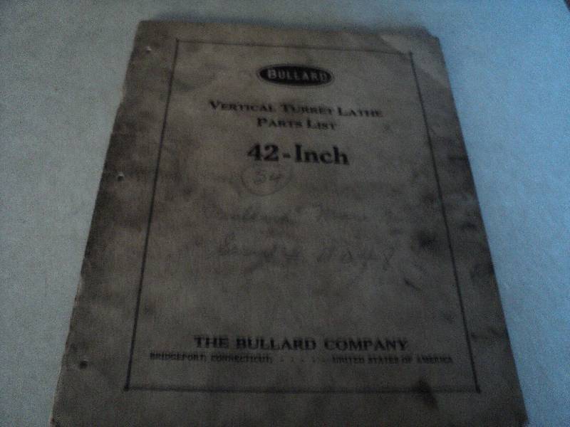 lot 197 image: Machine Tool Manual  Bullard 42 ...