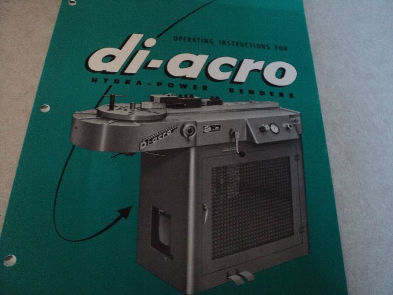 lot 198 image: Machine Tool Manual  Diacro Hydra-...