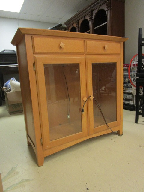 LIGHTED, CURIO STYLE BUFFET CABINET