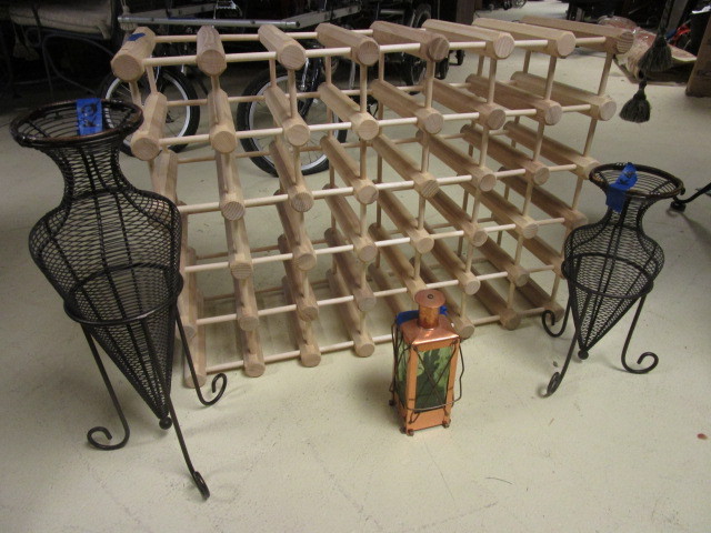 MISCELLANIOUS HOME DECOR INCLUDING WINE RACK