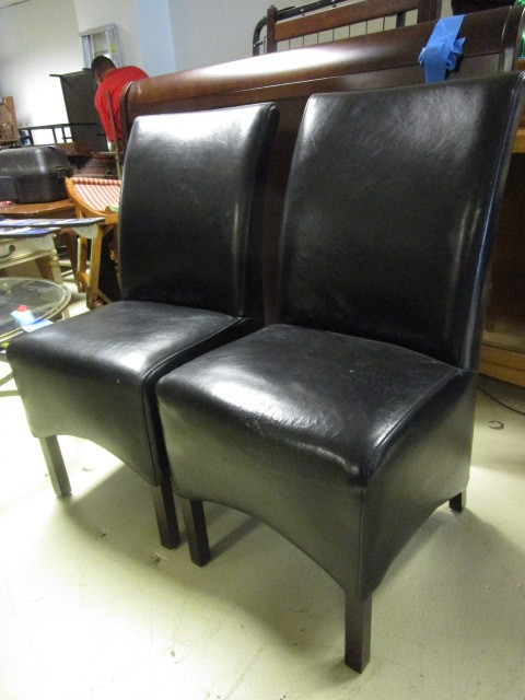 PAIR OF VINYL CHAIRS