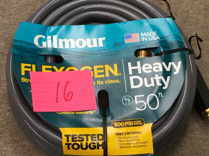 lot 16 image: GILMOUR FLEXOGEN HEAVY DUTY 58 in. Dia. x 50 ft. 8-Ply Water Hose not used