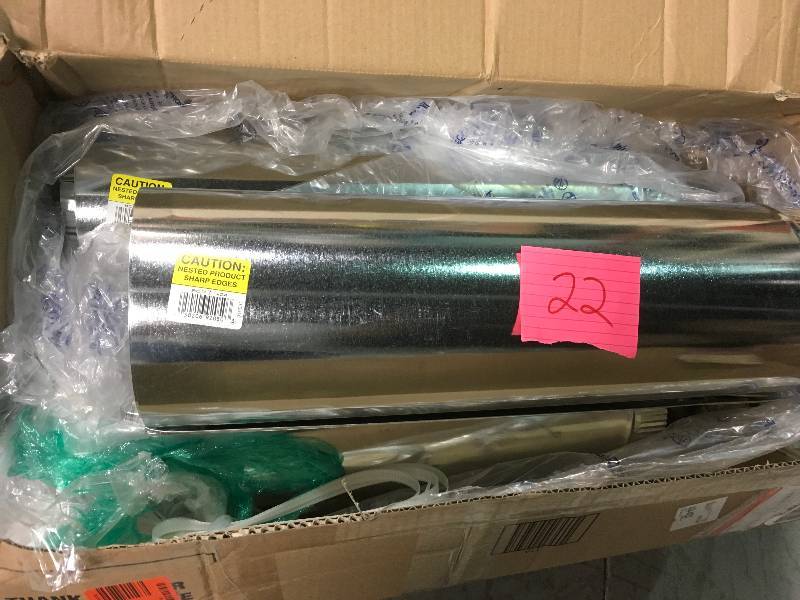 lot 22 image: 7 in. x 2 ft. Round Metal Duct Pipe CASE