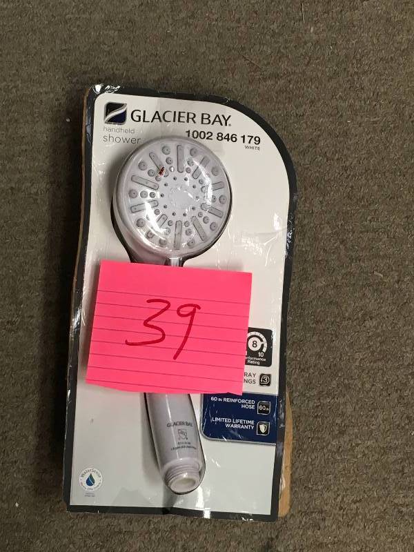 lot 39 image: Glacier Bay 3-Spray Hand Shower in White not used