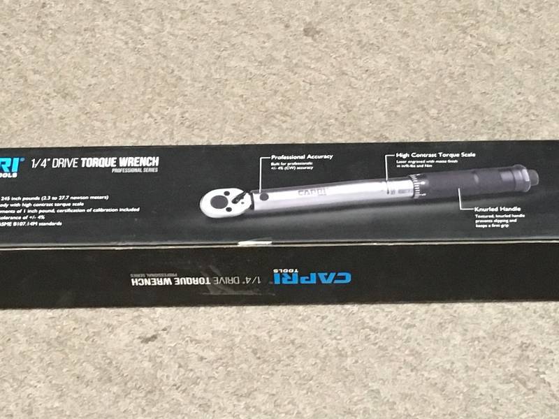lot 51 image: Capri 14 Drive Torque Wrench 20-245 InchPound not used
