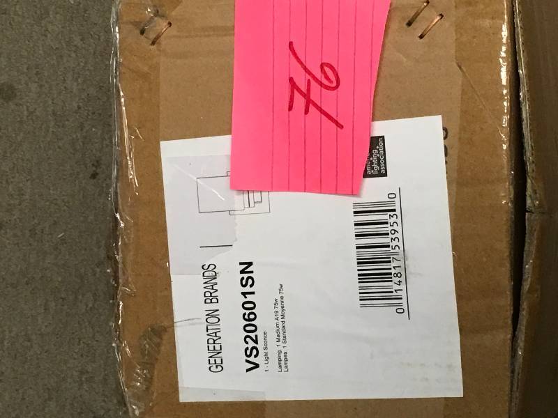lot 76 image: Feiss Maddison 1-Light Satin Nickel Wall Sconce new
