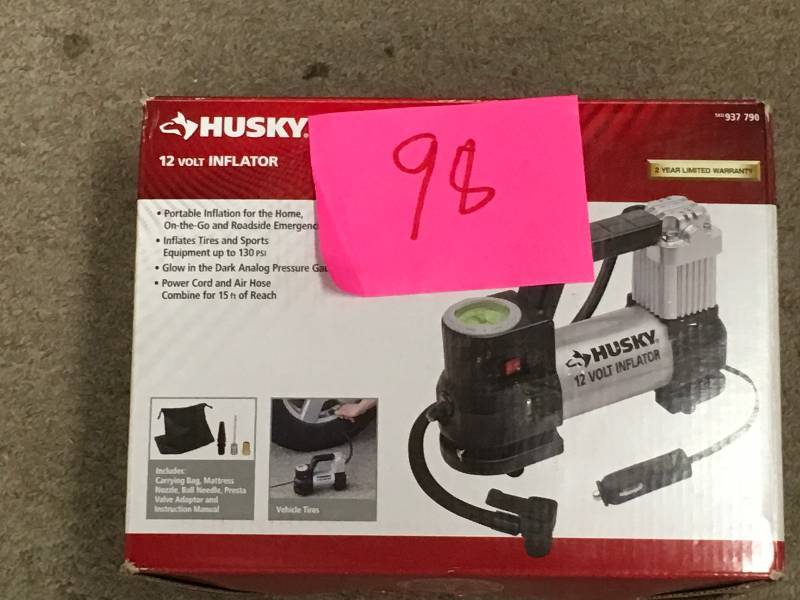 lot 98 image: Husky 12-Volt Inflator not used