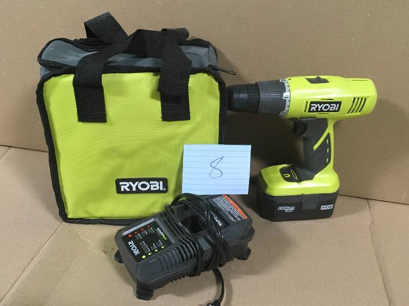 lot 8 image: Ryobi P209 18 V Drill-Driver Bare Tool in working condition