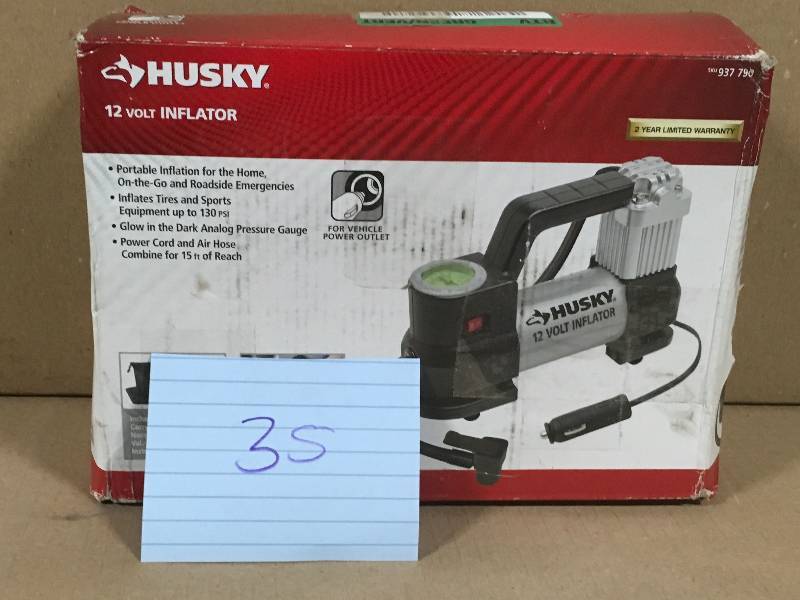 lot 35 image: Husky 12-Volt Inflator not used