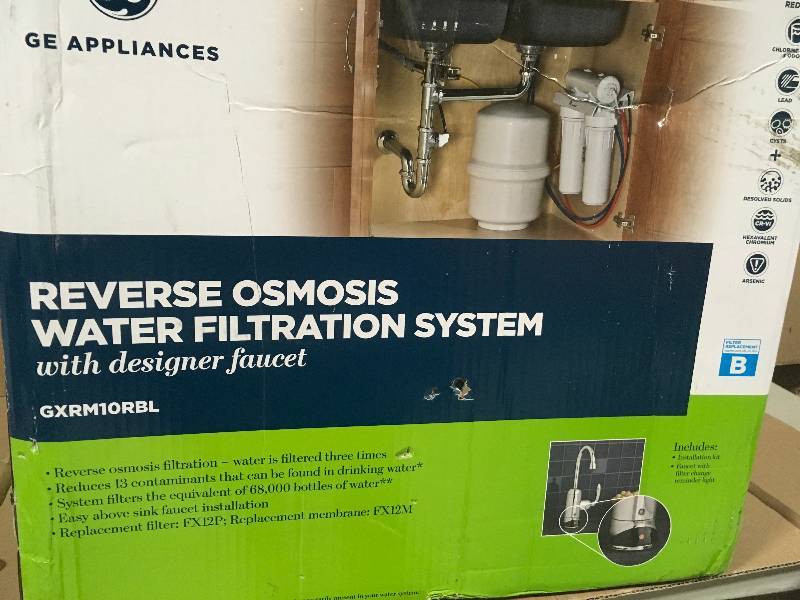 lot 51 image: GE Reverse Osmosis Filtration System - GXRM10RBL USED in working condition