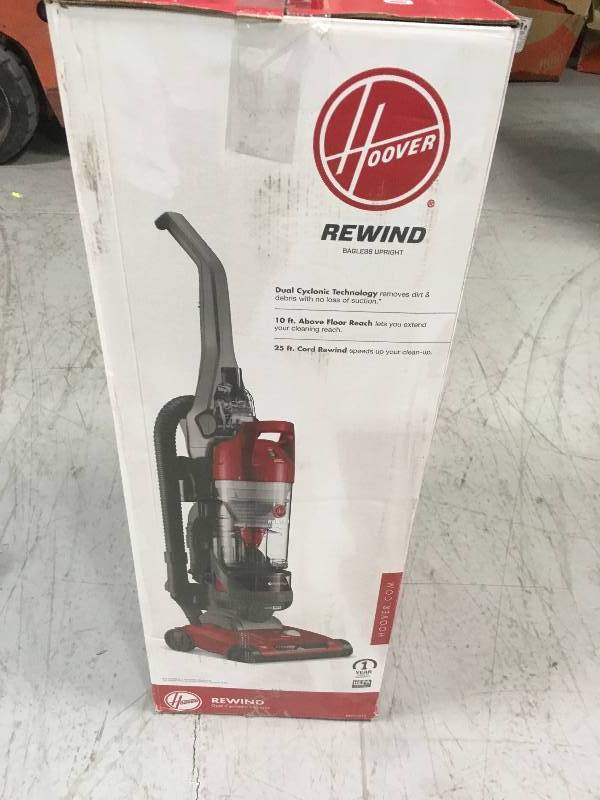 lot 72 image: Hoover Rewind Bagless Upright Vacuum Cleaner, UH71012 in working condition
