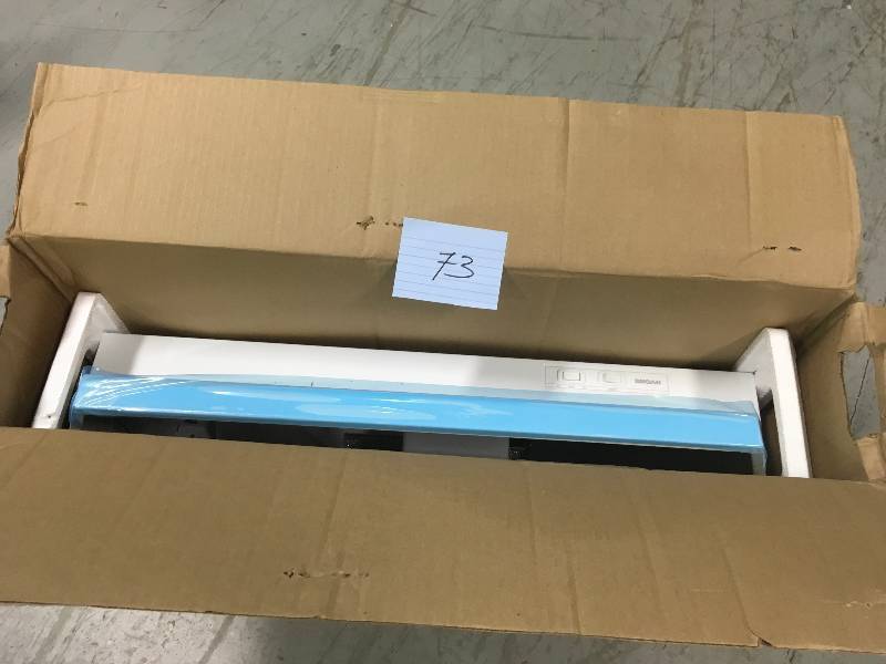 lot 73 image: Broan 42000 Series 30 in. Under Cabinet Range Hood with Light in White not used