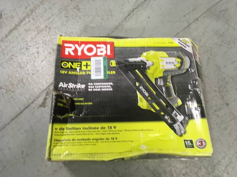 lot 84 image: Ryobi 18-Volt ONE Cordless 15-Gauge AirStrike Angled Nailer (Tool-Only) in working condition