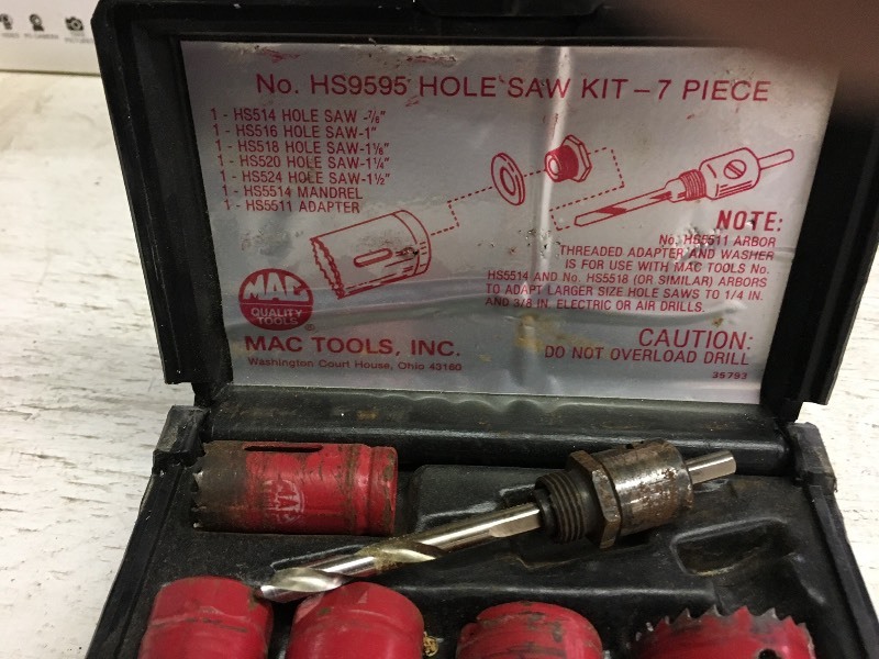 lot 146 image: Hole Saw Kit 7 Piece