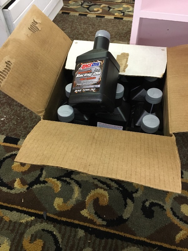 lot 261 image: Amsoil SAE 10W30 Synthetic Racing Oil