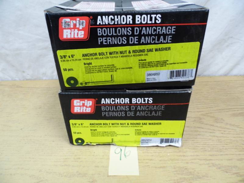 Lot of 2 Grip Tite Anchor Bolts