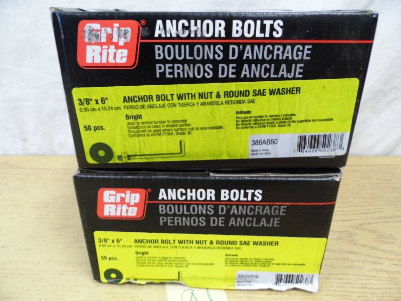 Lot of 2 Grip Tite Anchor Bolts