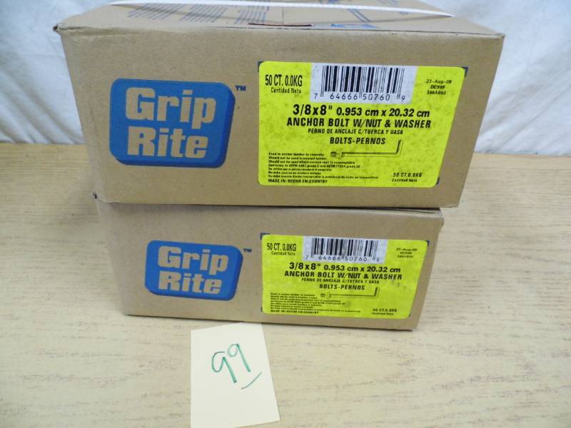 Lot of 2 Grip Tite Anchor Bolts